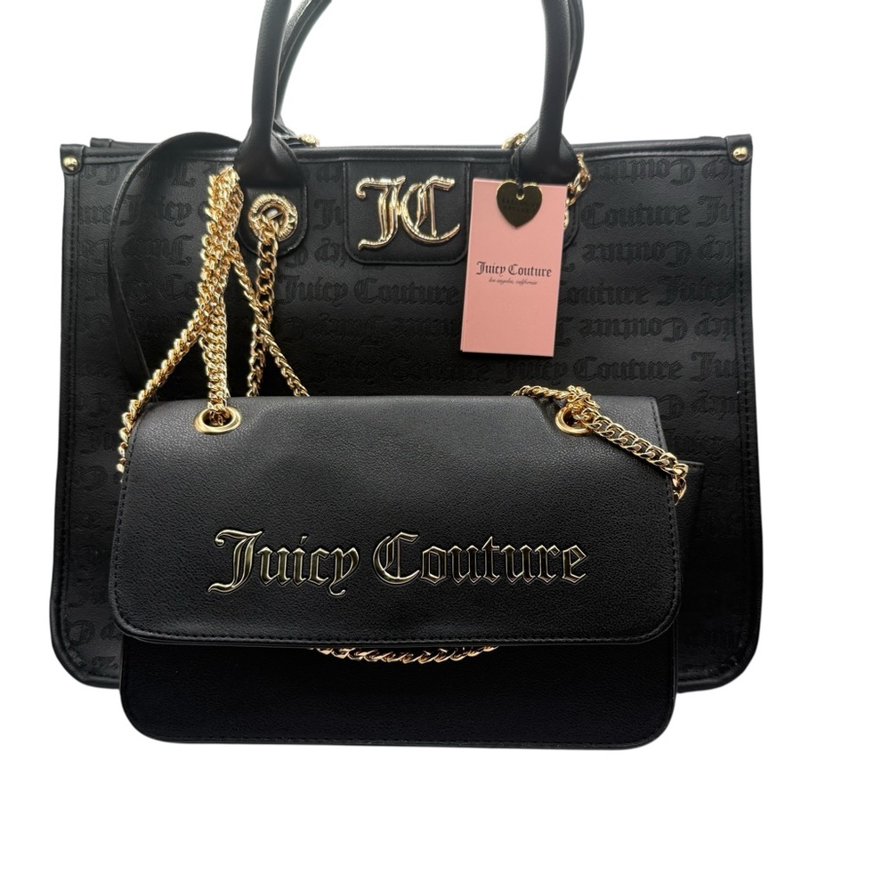 Juicy Couture Black and Gold Shoulder Bag,it comes with both bags.
